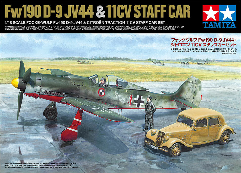 1/48 Focke-Wulf Fw190 D-9 JV44 & Citroen Traction 11CV Staff